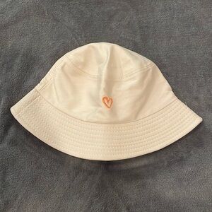 Beige Heart Bucket Hat
